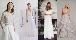 Chiffon is such a light, airy fabric for wedding gowns. Possibly The Most Epic Selection Of Two Piece Wedding Dress Bridal Separates Ever