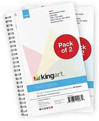 Download single 5.5 x 8.5 printable pdf here: Kingart Mixed Media Paper Pad 2 Pack Bundle 5 5 X 8 5 60 Sheets Each