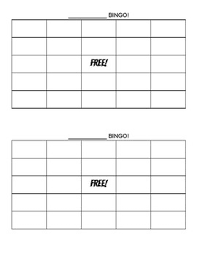 This bingo card has 24 images and 1 words: Blank Bingo Cards 2 Per Page By Acute Math Store Tpt