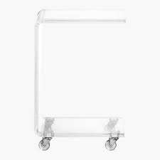 Acrylic coffee table on wheels. Peekaboo Acrylic C Table On Wheels Cb2