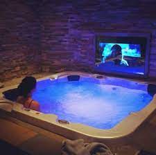 Pin By Jorge De La Cruz On R E L A X Luxury Homes Dream Houses Hot Tub Room Hot Tub