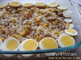 118 Salade De Riz Thon Mais Et Oeuf Une Petite Faim Salade De Riz Thon Salade De Riz Plat Avec Du Riz