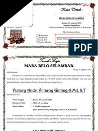 Contoh surat undangan resmi dapat digunakan agar surat undangan yang kamu buat sesuai berikut kami berikan contoh surat undangan resmi yang bisa dijadikan referensi dalam pembuatannya. Undangan Natal Bahasa Karo
