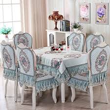 European Style Cloth Rectangle Table And Chair Sets Fabric Dining Chair Packages Tablecloths Cha Shabby Chic Table And Chairs Fabric Dining Chairs Table Covers