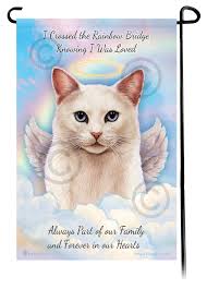 White Cat Blue Eye Memorial Flag