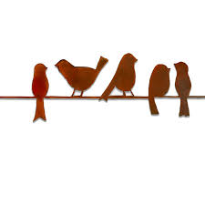 Birds On A Wire Metal Wall Art Iron