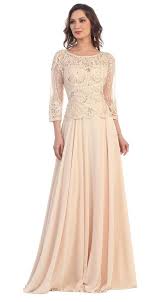 Long Sleeve Mother Of The Bride Dress The Dress Outlet Champagne May Queen Groom Dress Mother Of The Bride Gown Mother Of Groom Dresses