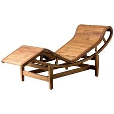 21st Century Lounger In Teak Wood After Le Corbusier Lc4 Teak Lounge Chair Pallet Furniture Outdoor Teak Patio Furniture