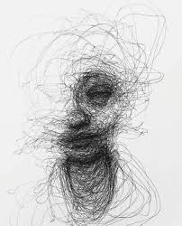 Mad Woman In Metro Different Truths Art Things To Draw For Teens Scribble Drawing