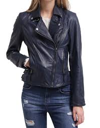 Women S Navy Blue Motorcycle Fashion Original Leather Slim Fit Jacket Blue Leather Jacket Leather Jackets Women Leather Jacket