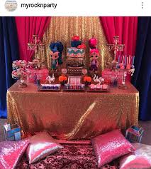 Shimmer And Shine Birthday Party Dessert Table And Decor Shimmer And Shine Decorations Birthday Party Desserts Birthday Party