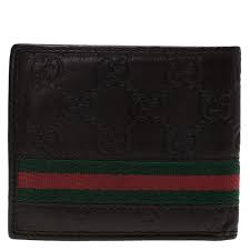The realreal is the world's #1 luxury consignment online store. Gucci Dark Brown Guccissima Leather Web Bi Fold Wallet Gucci Tlc