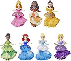 Disney princess мультфильмы disney princess рисунки принцесса дисней фото мыльтфильм для девочки рисунки персонажа дисней татуированные принцессы диснея дисней картины. Amazon Com Disney Princess Royal Clips Multipack With 7 Small Dolls Collection Fashion Toy With Glittery 1 Clip Dresses Frustration Free Packaging Toys Games