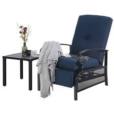 Clearance sale on stressless recliners, chairs, sofas, ottomans & more. 2pc Patio Set With Adjustable Recliner Lounge Chair Small Side Table Captiva Designs Target