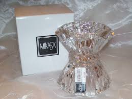 Mikasa crystal candle holders germany. New Mikasa Rainier Pillar Candleholder 5 And 10 Similar Items