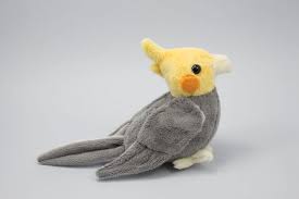 Cockatiel Stuffed Animal Bird Plushie Plush Toy Parrot Softie Grey With Orange Cheeks And Shorter Tail Animals Plushies Cockatiel