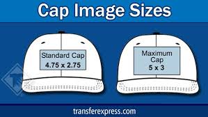 sizing chart with common cap design image sizes learn more