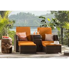 Burton Double Reclining Chair With Cushions Lounge Chair Outdoor Yard Furniture Outdoor Furniture Sets