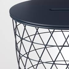 Kvistbro Storage Table Dark Blue Ikea In 2020 Table Storage Ikea Metal Decor