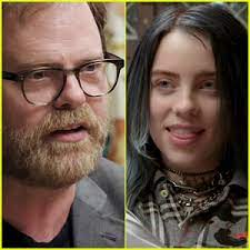 Billie eilish may be a teenager, but that doesn't mean she can't be one of the most powerful women in the music industry. Rainn Wilson Tests Billie Eilish S Knowledge Of The Office In Hilarious Quiz Watch Billie Eilish Rainn Wilson The Office Just Jared