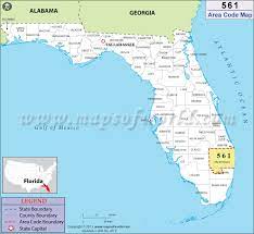 Area code 561 is the telephone area code in palm beach county, florida, united states. 561 Area Code Map Where Is 561 Area Code In Florida