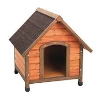 Ware Manufacturing Premium Plus A-Frame Waterproof Wood Dog House with  Adjustable Feet, Small