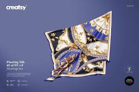 Floating Silk Mockup 45 Ffv 9 Print Scarf Design Mockup Fabric Factory