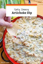 Spicy Cheesy Artichoke Dip This Hot Artichoke Dip Is Slapped With A Dose Of Two Different Healthy Potato Recipes Vegetarian Recipes Healthy Hot Artichoke Dip
