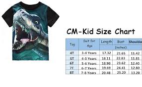 Little Boys T Shirt Dinosaur T Rex Short Sleeve Crewneck Cotton Tee Shirt 3 8 Years