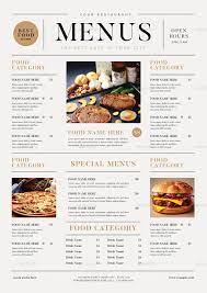 Simple Food Menus Food Menu Design Breakfast Menu Design Food Menu