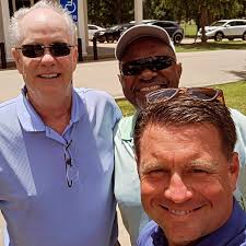 Monday at the Bees! 19 guys braved the heat and wouldn't you know it,  winner, winner, chicken dinner Kraig Wood with a 73! @calfordpga even  cashed in! 😜 And @centenary_golfemlynaubrey Finally made