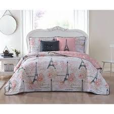 Girls teens bedding set king paris eiffel tower themed couple duvet cover cityscape comforter cover home decor romantic couple floral decor bedspread cover pink floral ultra soft chic zipper 3 pcs. Avondale Manor Amour 4pc Quilt Set Walmart Com Paris Themed Bedroom Bedroom Set Bedroom Themes