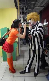 If you want to really have some fun show up with a date or significant other in beetlejuice couples costumes! Velma And Beetlejuice Scoobydoo Cosplay Halloween Costumes For Work Velma Dinkley Velma