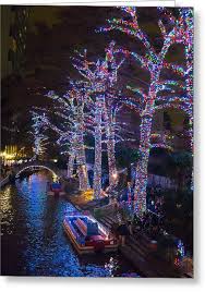 Riverwalk Christmas Greeting Card By Robert Cook San Antonio Riverwalk Christmas Lights River Walk