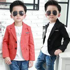Autumn Boys Casual Blazer Kids Cotton Long Sleeve Jackets For Wedding Children High Quality Outerwear Party Blaz Boys Casual Blazer Boys Jacket Blazer For Boys