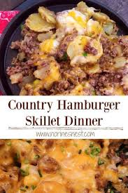 Country Hamburger Skillet Dinner Norine S Nest Recipe In 2020 Ground Beef Recipes For Dinner Beef Recipes For Dinner Dinner With Ground Beef