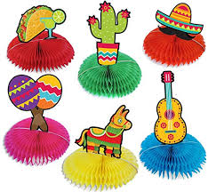 Your list has made it seem like it will be so much easier. 6pcs Cinco De Mayo Fiesta Taco Bar Decorations 6 Inches Colorful Honeycomb Paper Fan Centerpiece Table Decoration For Mexican Theme Baby Shower Graduation Birthday Anniversary Celebration Home Kitchen Art Craft