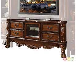 Modern tv stands monza tv stand in oak & white suitable for modern living rooms, game rooms, and tv rooms; Dresden 79 Inch Tv Stand In Cherry Oak Finish By Acme 91338