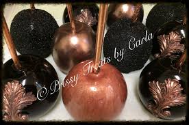 Black And Gold Candy Apples Pin On Prissy Treats By Carla