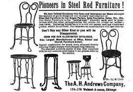 Antique Ice Cream Parlor Chair Copper Clad Twisted Wrought Iron By A H Andrews Steel Rod Parlor Chair Ice Cream Parlor