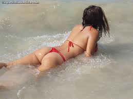 Lacey Banghard Red Bikini Through black panties Uncenzored XXX. 8 comments