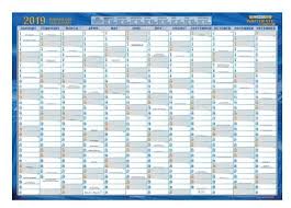 Planner Writeraze Wall Chart 2020 Qc2 Laminated Rolled