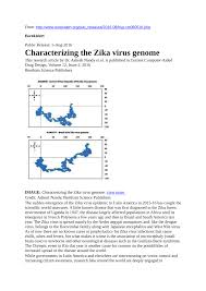 Computer viruses can wreck havoc to the operations of the computer. Pdf Eurekalert Summary Report Characterizing The Zika Virus Genome