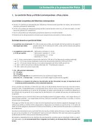 Cap 8 Fifa La Formacion Y La Preparacion Fisica Fifa