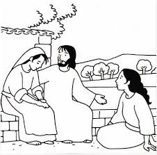 Marta Y Maria Bible Coloring Pages Mary And Martha Bible Coloring