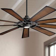 85 Kichler Gentry Xl Distressed Black Led Ceiling Fan 65c09 Lamps Plus