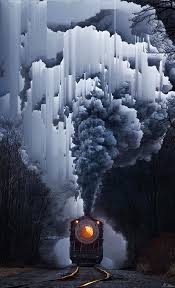 Photograph Of Train Glitching Effect Created Through The Use Of Pixel Sorting Train White Photography Amazing Photography