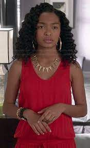 Zoey S Red Jumpsuit On Black Ish Red Jumpsuit Zoey Johnson Fashion