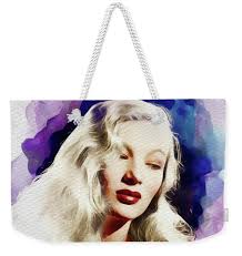 Veronica Lake, Hollywood Legend Bath Towel by Esoterica Art Agency