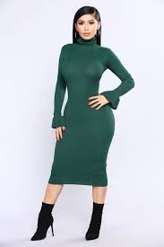 Get Comfortable Midi Dress Hunter Green Olive Green Midi Dress Nice Dresses Stylish Outfits